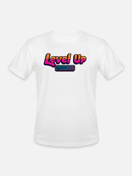 Level Up - Men's Moisture Wicking Performance T-Shirt - white