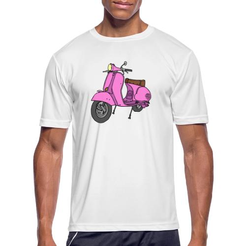 Pink motor scooter - Men's Moisture Wicking Performance T-Shirt