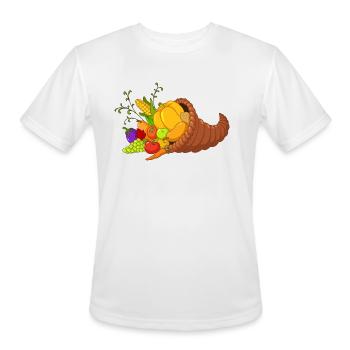 Horn Of Plenty - Men's Moisture Wicking Performance T-Shirt - white - Front - Jackson (183cm)