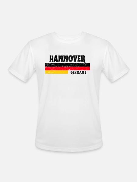 Hannover Germany - Men's Moisture Wicking Performance T-Shirt - white