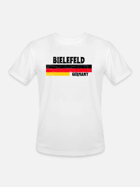 Bielefeld Germany - Men's Moisture Wicking Performance T-Shirt - white