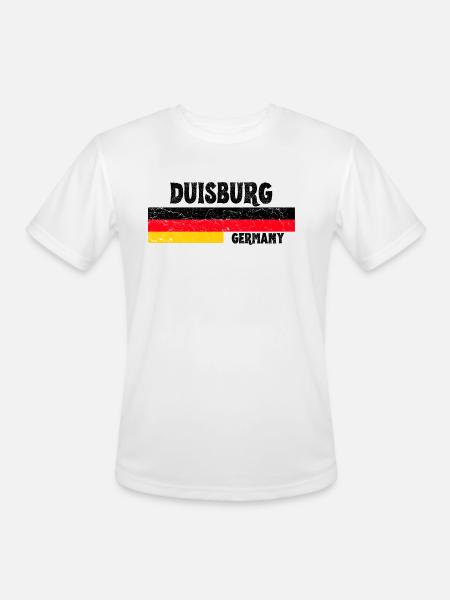 Duisburg Germany - Men's Moisture Wicking Performance T-Shirt - white