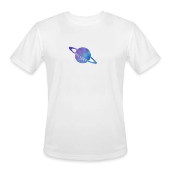planet - Men's Moisture Wicking Performance T-Shirt - white - Front - Jackson (183cm)