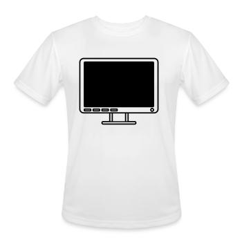 screen display computer icon - Men's Moisture Wicking Performance T-Shirt - white - Front - Jackson (183cm)