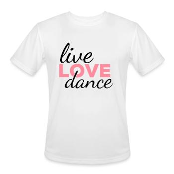 Live LOVE Dance - Men's Moisture Wicking Performance T-Shirt - white - Front - Jackson (183cm)