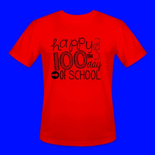 Happy 100th Day of School Arrows Teacher T-shirt - Men's Moisture Wicking Performance T-Shirt