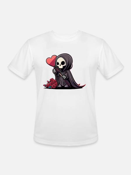 Valentine Grim Reaper - Men's Moisture Wicking Performance T-Shirt - white