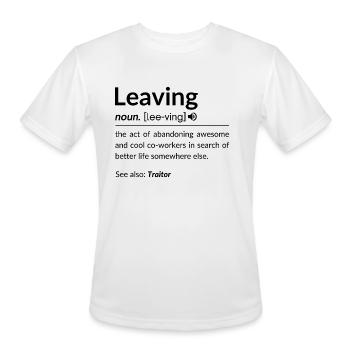 Going away Gift for Coworker - Men's Moisture Wicking Performance T-Shirt - white - Front - Jackson (183cm)