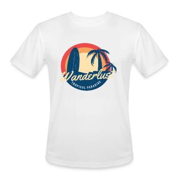 California Surfing Paradise - Men's Moisture Wicking Performance T-Shirt - white - Front - Jackson (183cm)