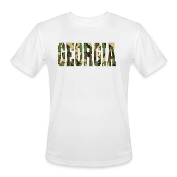 Soldier State of Georgia Military Camo - Men's Moisture Wicking Performance T-Shirt - white - Front - Jackson (183cm)