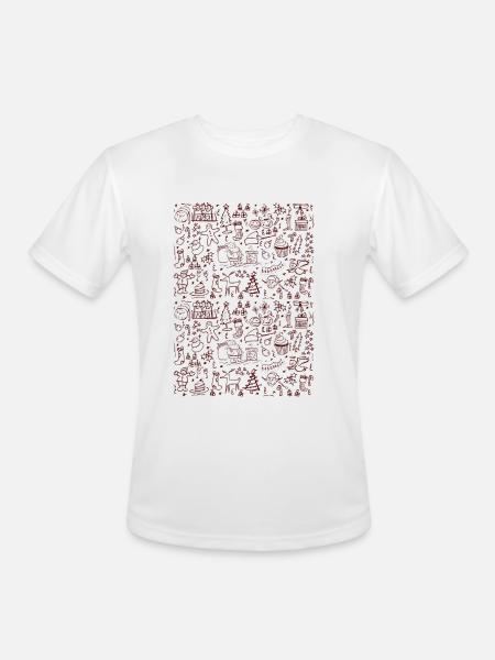 Christmas Collection - Men's Moisture Wicking Performance T-Shirt - white