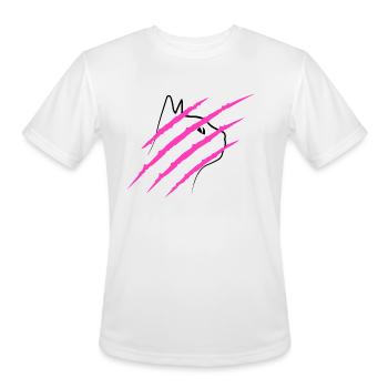 Scratch the Cat ! - Men's Moisture Wicking Performance T-Shirt - white - Front - Jackson (183cm)