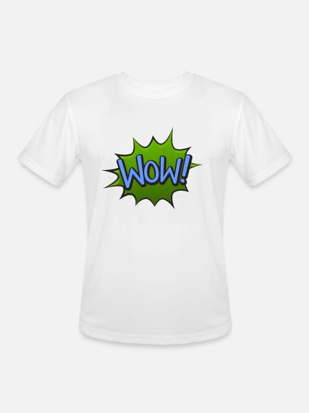 WOWscape - Men's Moisture Wicking Performance T-Shirt - white