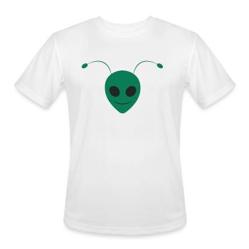 Alien Ant Face Design Green - Men's Moisture Wicking Performance T-Shirt - white - Front - Jackson (183cm)