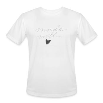make with - Men's Moisture Wicking Performance T-Shirt - white - Front - Jackson (183cm)