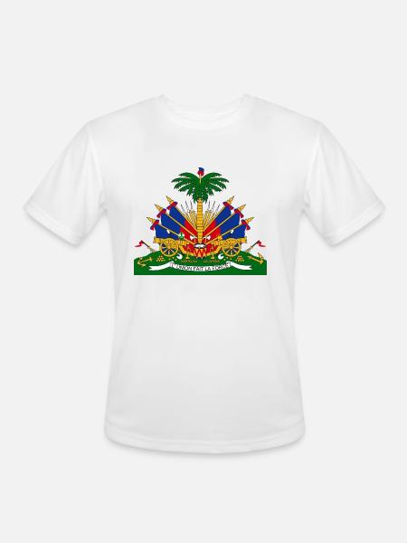 HAITI CHERIE - Men's Moisture Wicking Performance T-Shirt - white