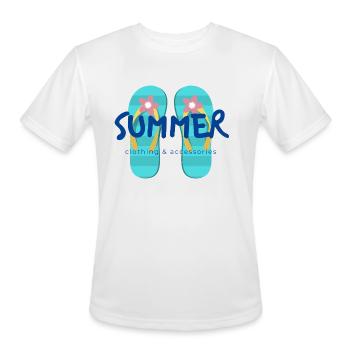 Summer, Clothing & Accessories. - Men's Moisture Wicking Performance T-Shirt - white - Front - Jackson (183cm)
