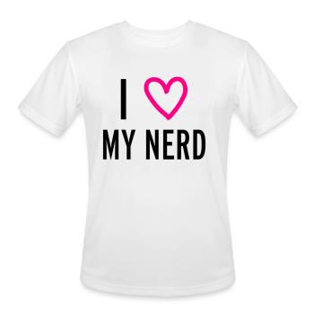 Nerd - T-Shirt Performance pour hommes - blanc - Devant - Jackson (183cm)