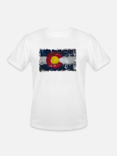 colorado colors - Men's Moisture Wicking Performance T-Shirt - white
