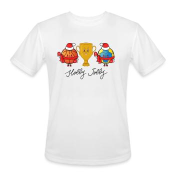Holly Jolly - Men's Moisture Wicking Performance T-Shirt - white - Front - Jackson (183cm)