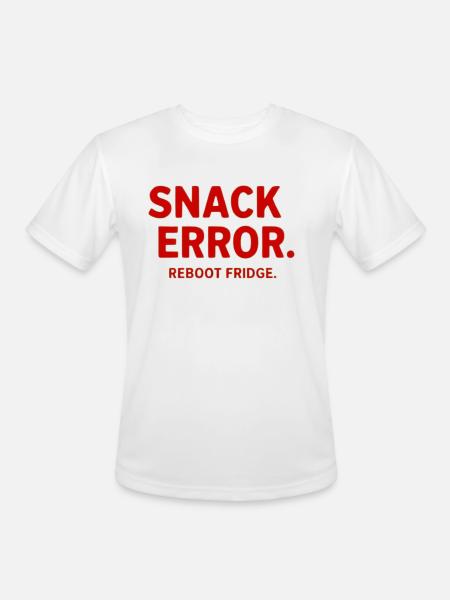 Snack Error - Men's Moisture Wicking Performance T-Shirt - white