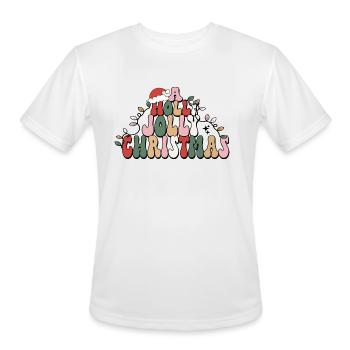 A Holly Jolly Christmas - Men's Moisture Wicking Performance T-Shirt - white - Front - Jackson (183cm)