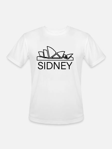 sidney - Men's Moisture Wicking Performance T-Shirt - white