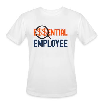 Essential Employee Dollar Sign - Men's Moisture Wicking Performance T-Shirt - white - Front - Jackson (183cm)
