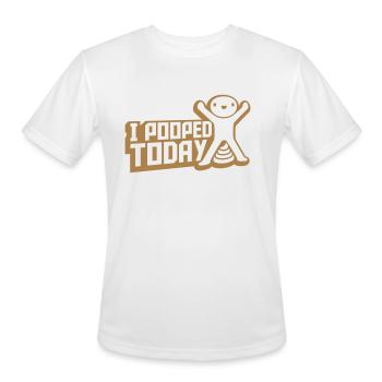 I pooped today quote - Men's Moisture Wicking Performance T-Shirt - white - Front - Jackson (183cm)