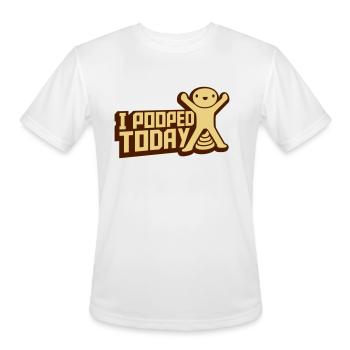 I pooped today quote - Men's Moisture Wicking Performance T-Shirt - white - Front - Jackson (183cm)