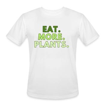 Plant-Powered Mantra - Men's Moisture Wicking Performance T-Shirt - white - Front - Jackson (183cm)