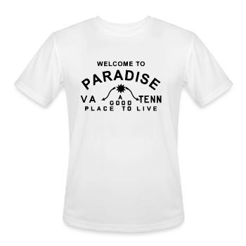 Paradise CVB - Men's Moisture Wicking Performance T-Shirt - white - Front - Jackson (183cm)