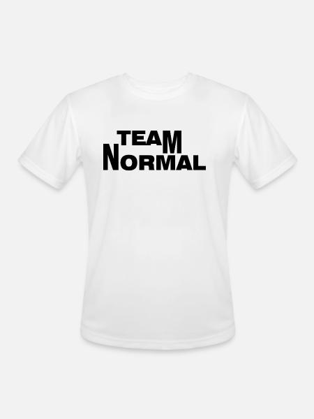 TEAM NORMAL - Men's Moisture Wicking Performance T-Shirt - white