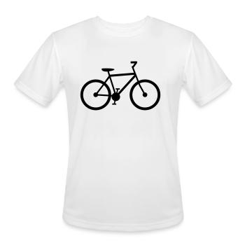 bicycle driving sport bike wiresel healthy clip ar - Men's Moisture Wicking Performance T-Shirt - white - Front - Jackson (183cm)