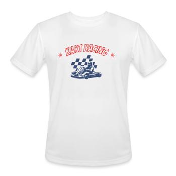 Kart Racing Motorsport Karting - Men's Moisture Wicking Performance T-Shirt - white - Front - Jackson (183cm)