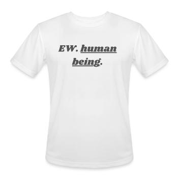 EW. être humain - T-Shirt Performance pour hommes - blanc - Devant - Jackson (183cm)