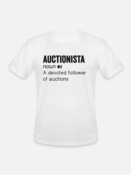 Auctionista definition - Men's Moisture Wicking Performance T-Shirt - white
