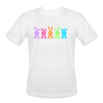 Oh For Peeps Sake - Men's Moisture Wicking Performance T-Shirt - white - Front - Jackson (183cm)