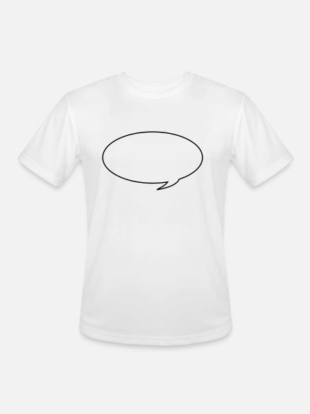 Speech bubble - Men's Moisture Wicking Performance T-Shirt - white