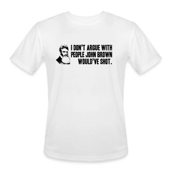 john brown - Men's Moisture Wicking Performance T-Shirt - white - Front - Jackson (183cm)