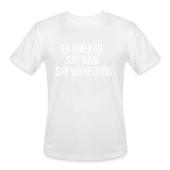 Ek Ong Kar Mantra Kundalini Yoga - Men's Moisture Wicking Performance T-Shirt - white - Front - Jackson (183cm)