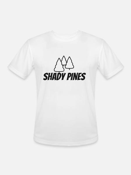 Shady Pines - Men's Moisture Wicking Performance T-Shirt - white
