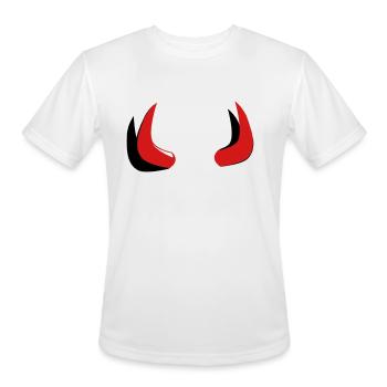 Devil Horns - Men's Moisture Wicking Performance T-Shirt - white - Front - Jackson (183cm)