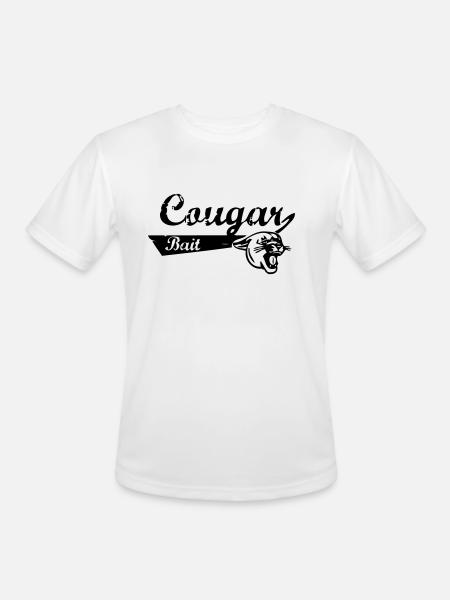 cougar bait - Men's Moisture Wicking Performance T-Shirt - white