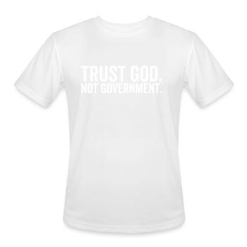 Trust God Not Government - Men's Moisture Wicking Performance T-Shirt - white - Front - Jackson (183cm)
