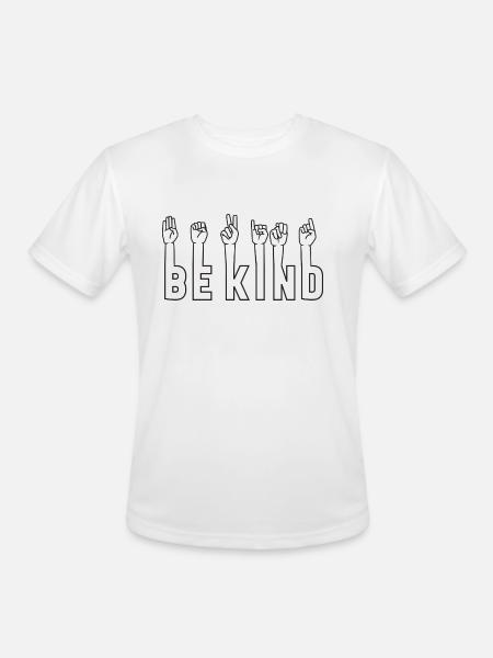 Bekind - Men's Moisture Wicking Performance T-Shirt - white