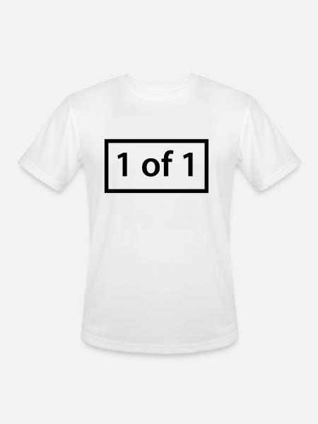 =1of1=(1) - Men's Moisture Wicking Performance T-Shirt - white