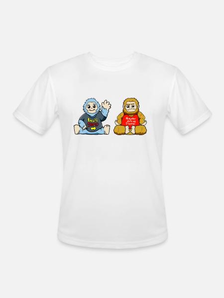 Big Foot Yeti - Men's Moisture Wicking Performance T-Shirt - white