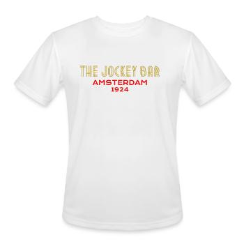 The Jockey Bar, Amsterdam - Men's Moisture Wicking Performance T-Shirt - white - Front - Jackson (183cm)