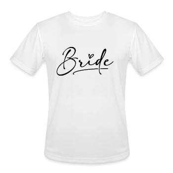 Bride Wedding - Men's Moisture Wicking Performance T-Shirt - white - Front - Jackson (183cm)